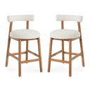 Boucle Counter Height Bar Stools, Set of 2
