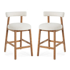 Boucle Counter Height Bar Stools, Set of 2