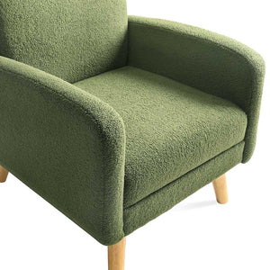 Mid-Century Modern Boucle Accent Chair