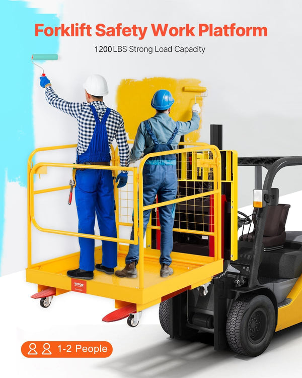 Collapsible Forklift Safety Cage Work Platform with Wheels