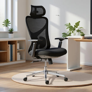 Ergonomic Mesh Office Chair with 3D Adjustable Headrest & Lumbar Support