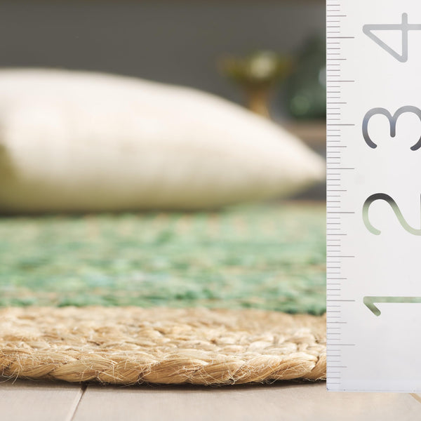 Oval Braided Jute & Cotton Area Rug – 6' x 9'