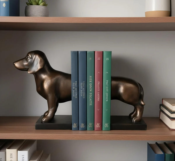 Dachshund Figurine Bookends