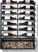 11-Bottle Wall-Mounted Wine Rack with Cork Catcher