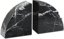 Marble Bookends Set – Polished Stone Book Ends with Non-Slip Base