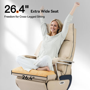 Dual Motor Electric Executive Office Chair with Footrest