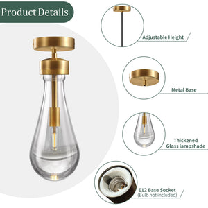 Teardrop Pendant Lights for Kitchen Island Set of 3