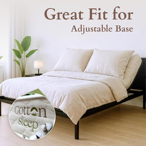 Organic Cotton Hybrid Mattress with Latex & Wool – Medium Soft