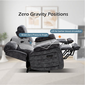 Power Reclining Sofa & Loveseat Set with USB Port, Console & Cup Holders