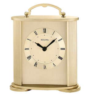 Brushed Gold Analog Wall Clock with Roman Numerals