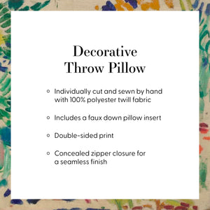 Floral & Birds Decorative Throw Pillow with Insert – 20" x 20"