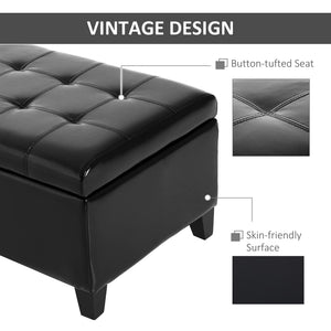 51" Tufted Ottoman Storage Bench with Lift Top