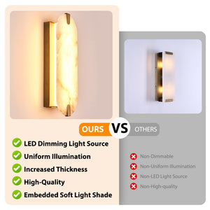 Marble Wall Sconce Dimmable Light Fixture