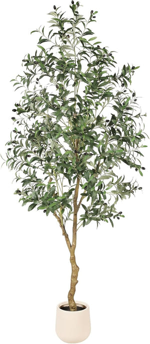 Faux Olive Tree with Weighted Planter