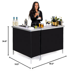 Portable Double Bar Table Set with Carrying Case – Standard or LED