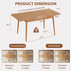 Solid Wood Extendable Dining Table