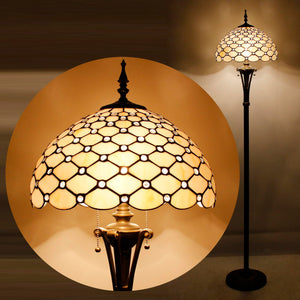 Tiffany Stained Glass Floor Lamp, 16"W x 70"H