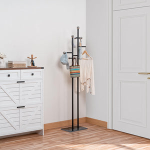 Freestanding Coat Rack with Marble Base