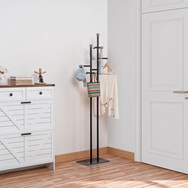 Freestanding Coat Rack with Marble Base