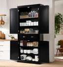 72" Kitchen Pantry Storage Cabinet with Drawer & Adjustable Shelves