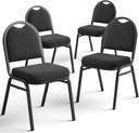 Stackable Upholstered Banquet Dining Chairs – Set of 4