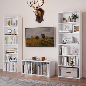 6-Tier Open Bookcase with Storage Shelves