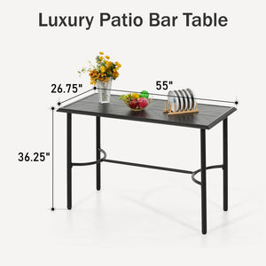 Outdoor Metal Patio Bar Table – Counter Height