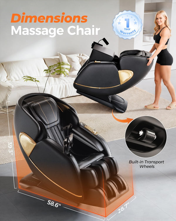 Full Body Zero Gravity Massage Recliner Chair with AI Voice Control