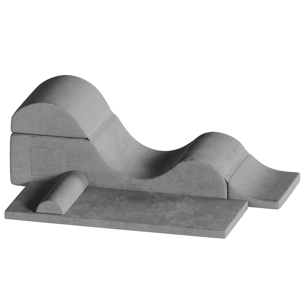 Convertible Yoga Chaise Lounge Chair with Lumbar Pillow
