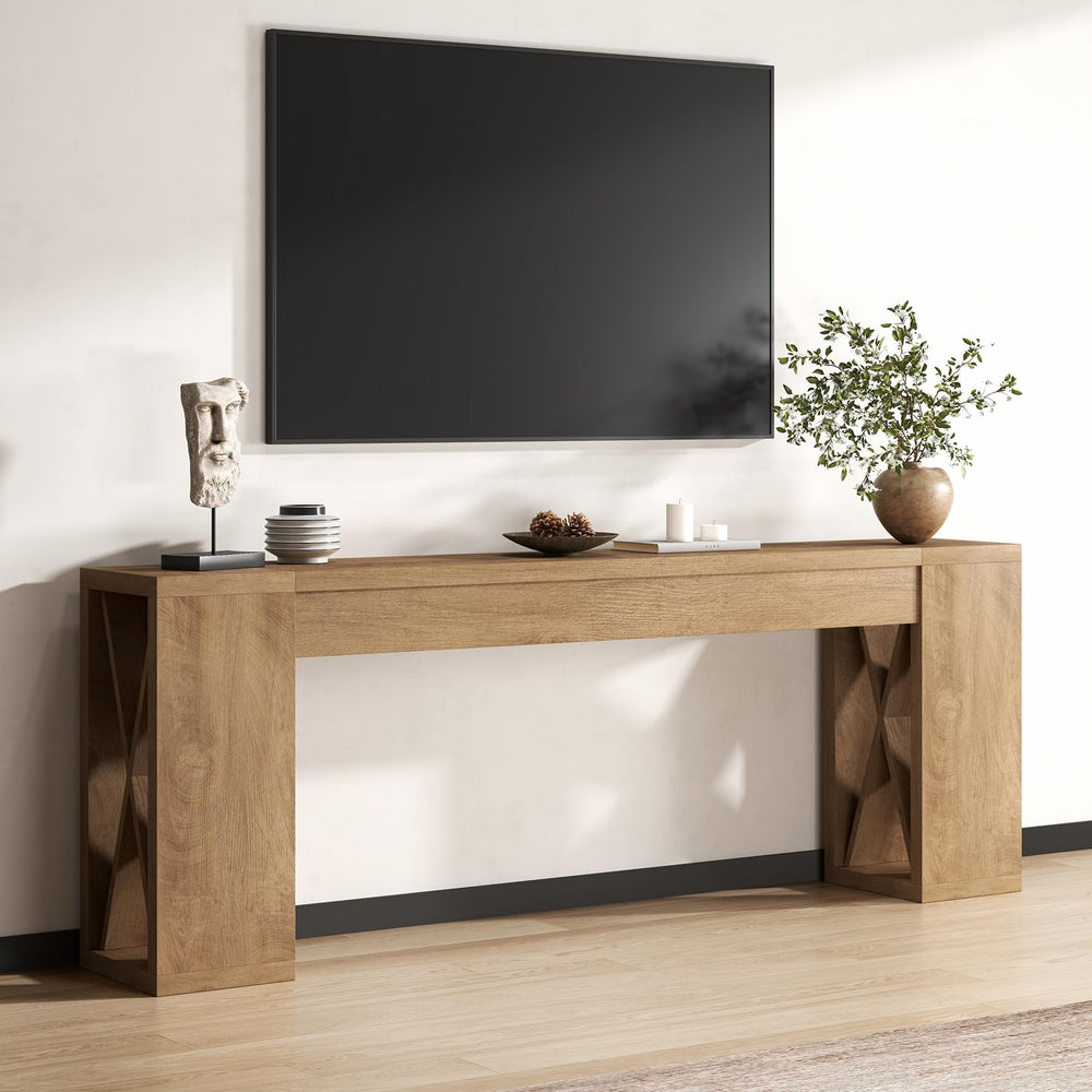 86.75-Inch Extra Long Console Table – Brown
