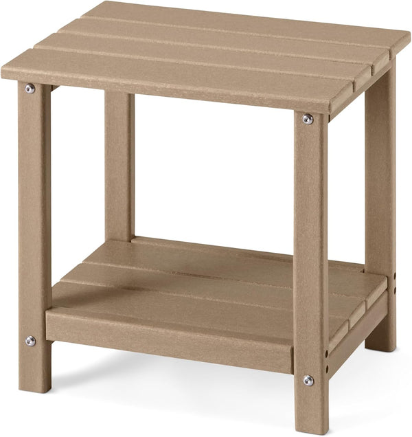 Outdoor Side Table with Lower Shelf
