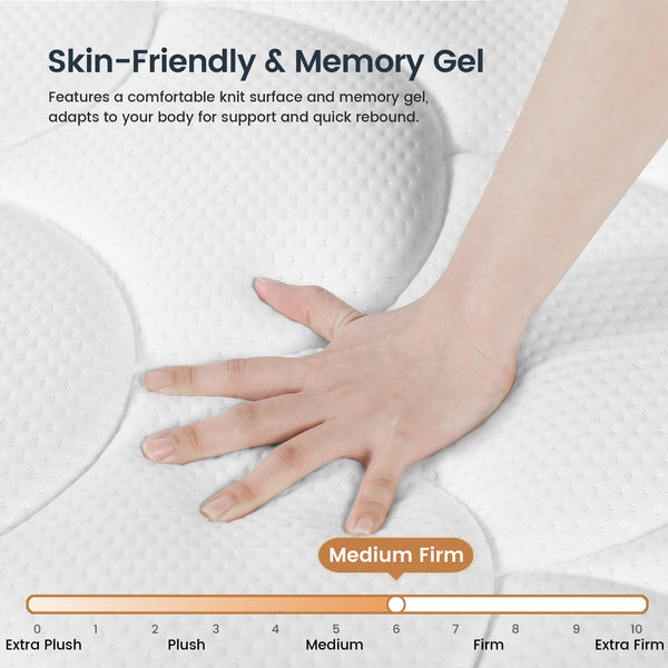 California King Gel Memory Foam Hybrid Mattress – 12 & 14 Inch, Pocket Spring, Pressure Relief