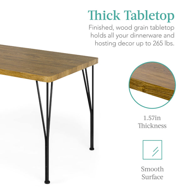 5-Piece Modern Dining Table Set with 4 Chairs