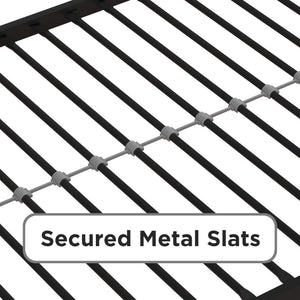 Junior Metal Loft Bed with Ladder & Guardrails – Twin & Full