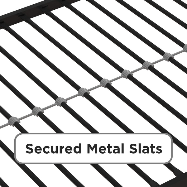 Junior Metal Loft Bed with Ladder & Guardrails – Twin & Full