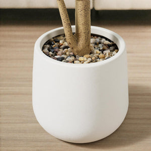 Faux Fiddle Leaf Fig Tree with White Pot
