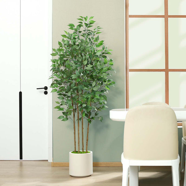 Artificial Ficus Tree with Ceramic Planter