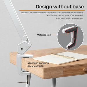 LED Architect Desk Lamp with Clamp & Swing Arm
