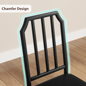 2-Person Dining Table Set with Upholstered Chairs