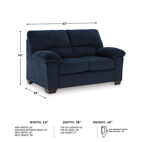 Corduroy Loveseat – Contemporary 2-Seat Sofa