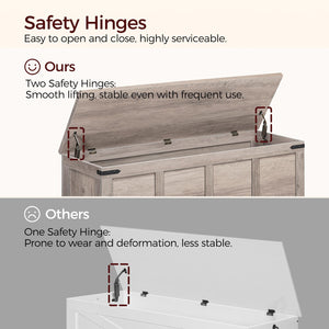 Storage Chest with Safety Hinges — Toy Box & Entryway Shoe Bench