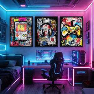 Gaming Wall Art Canvas Set – Framed & Poster Prints