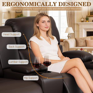 Recliner Loveseat with Massage & Heat