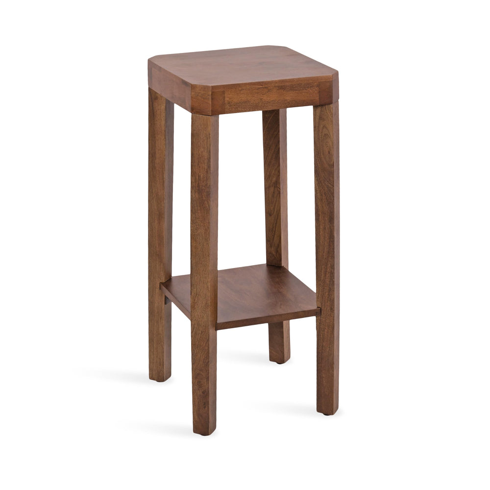 Two-Tier Square Wood Accent Table