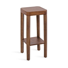 Two-Tier Square Wood Accent Table