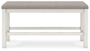 Counter Height Dining Bench with Cushioned Seat