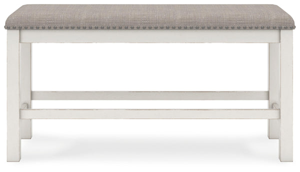 Counter Height Dining Bench with Cushioned Seat