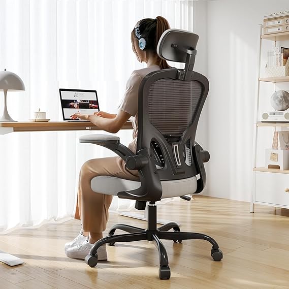 Ergonomic High Back Mesh Office Chair with Flip-Up Armrests – 330 lbs Capacity