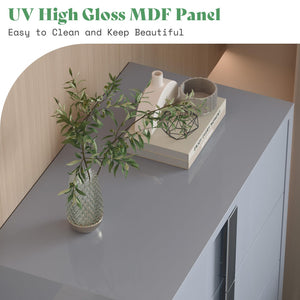 4-Piece Bedroom Dresser Set with High Gloss UV Finish