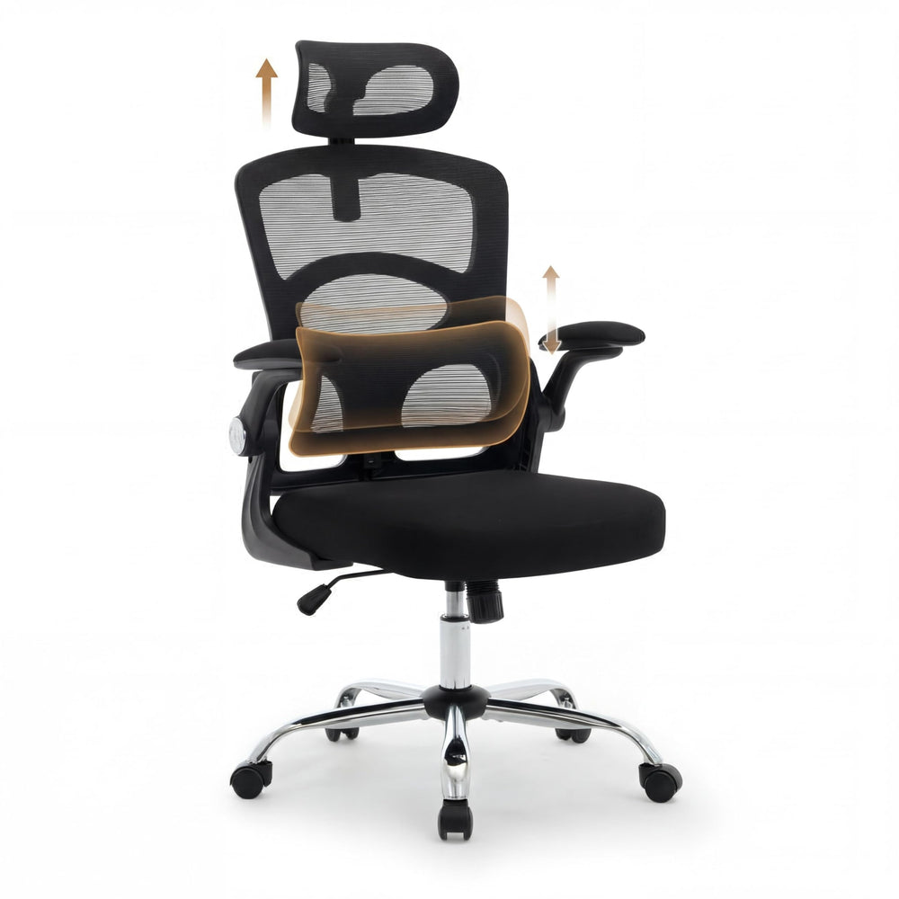 High Back Ergonomic Mesh Office Chair with Lumbar Support & 360° Swivel